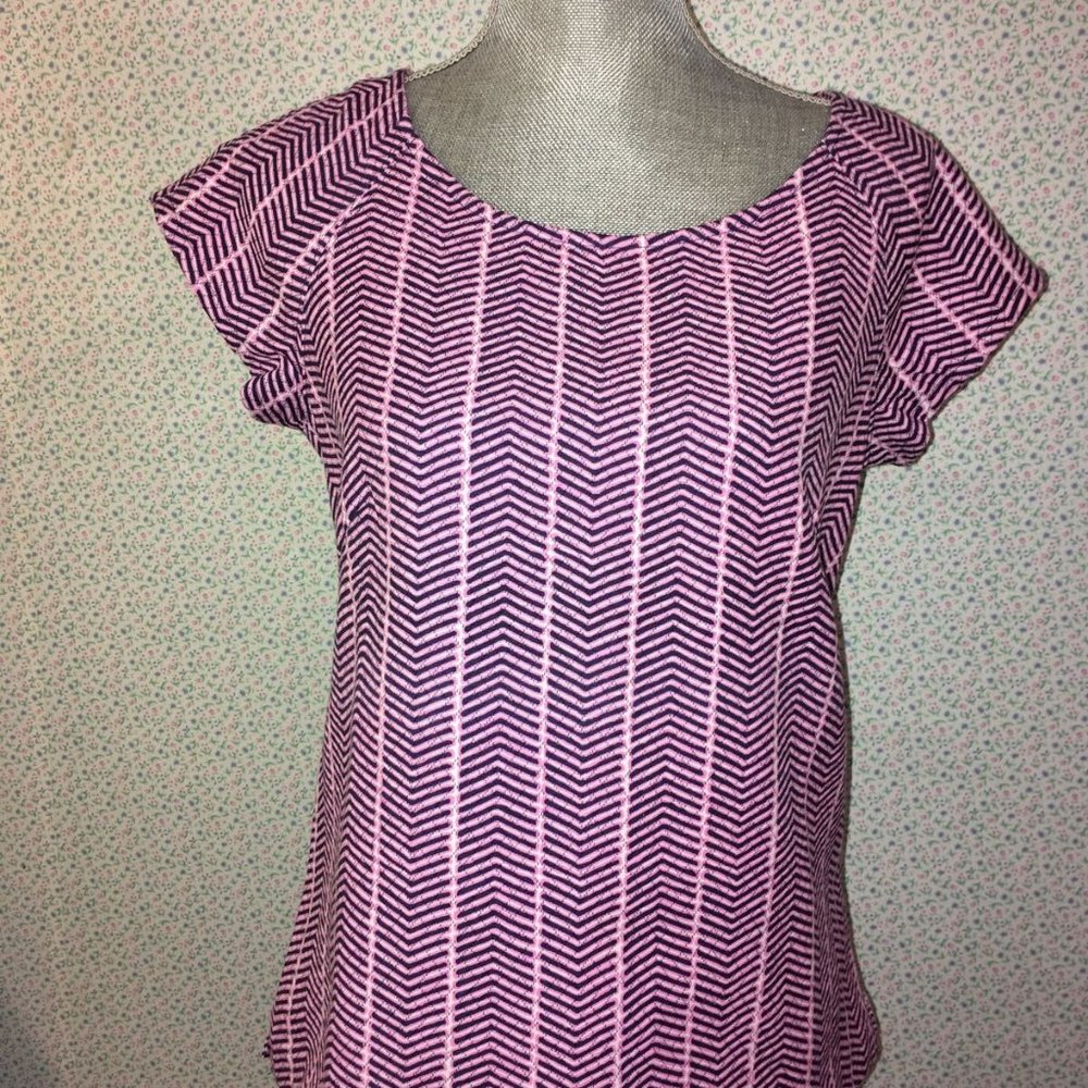 Southern Tide Pink Blue Short Sleeve Nicole Top 4